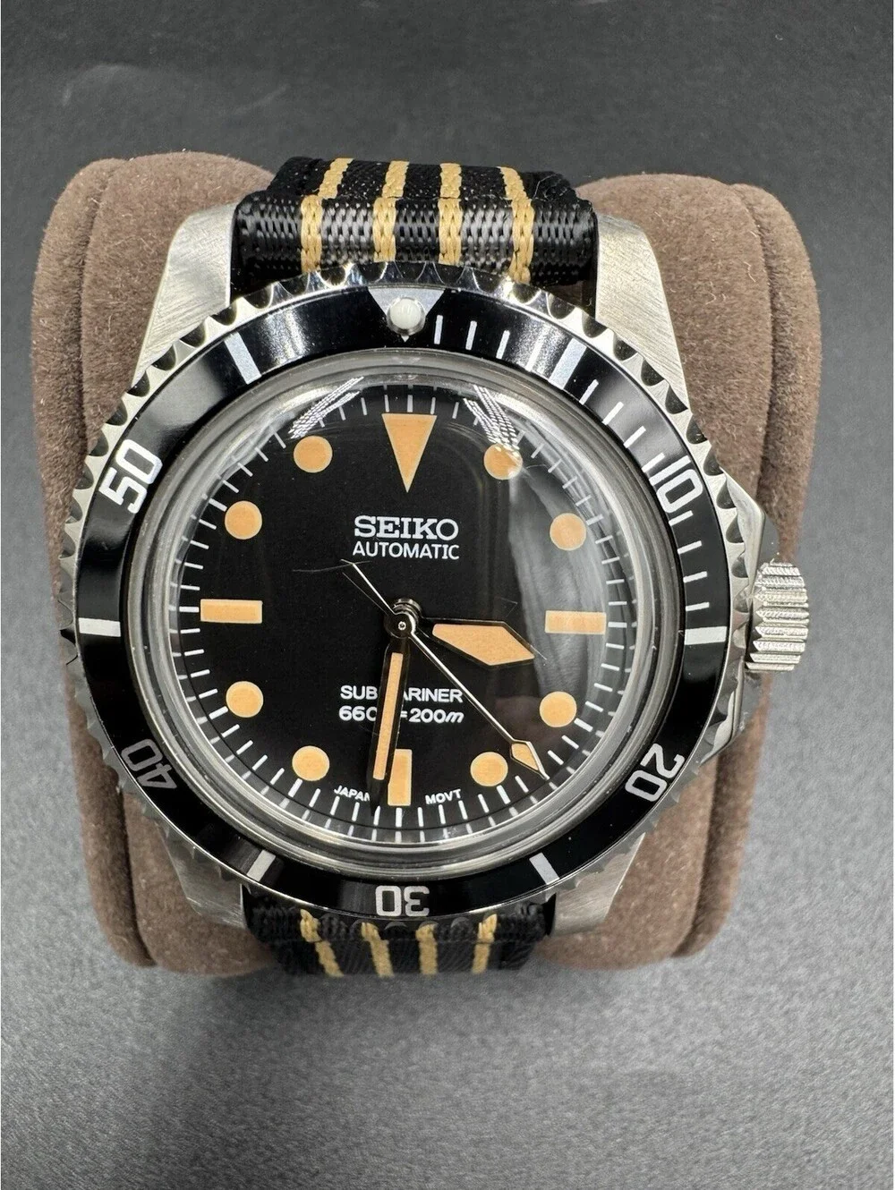 Seiko Submariner GMT Mod Men's 43mm Stainless Steel Automatic Wristwatch Custom
